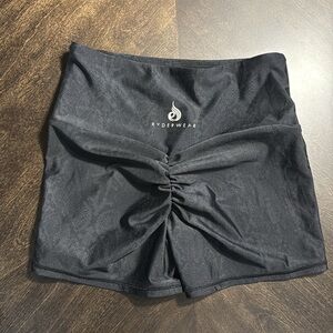 Ryderwear Black Ruched Athletic Shorts